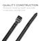 Tr Industrial Cable Tie, 4 in L, UV Resistant Black, Nylon 6/6, 18 lb Strength TR88301 - alternate 5